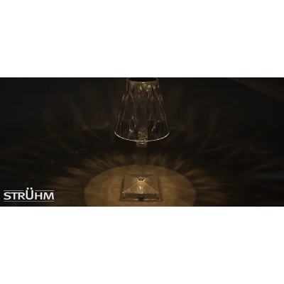 Lampka stołowa LED DABI LED CRYSTAL przezroczysta ciepła/zimna biel IDEUS (04404)